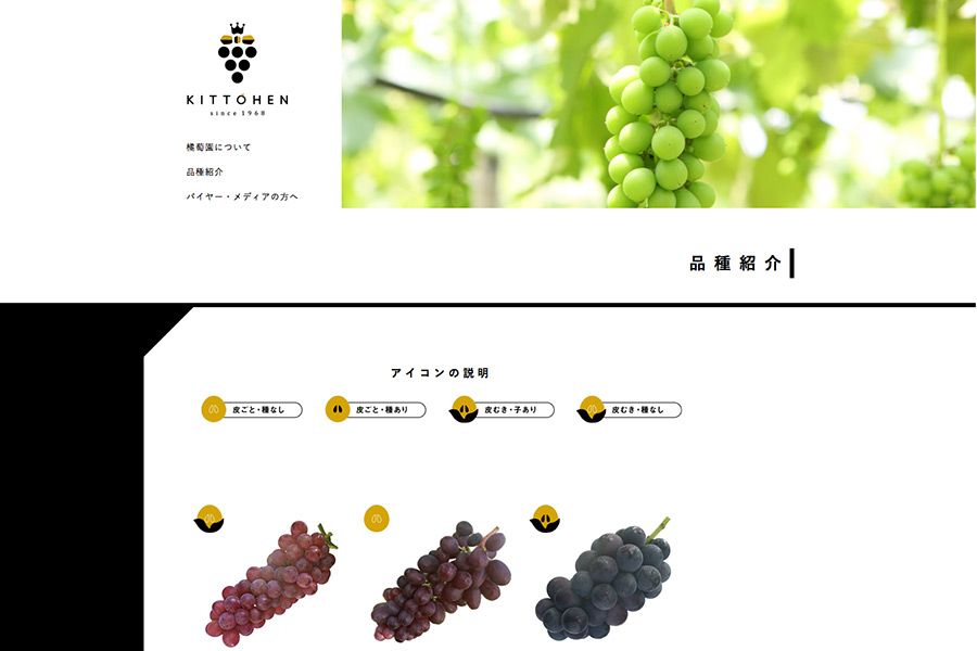 葡萄園のホームページデザイン
