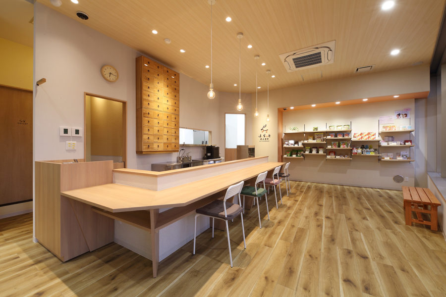 健康カフェ&ショップの店舗デザイン