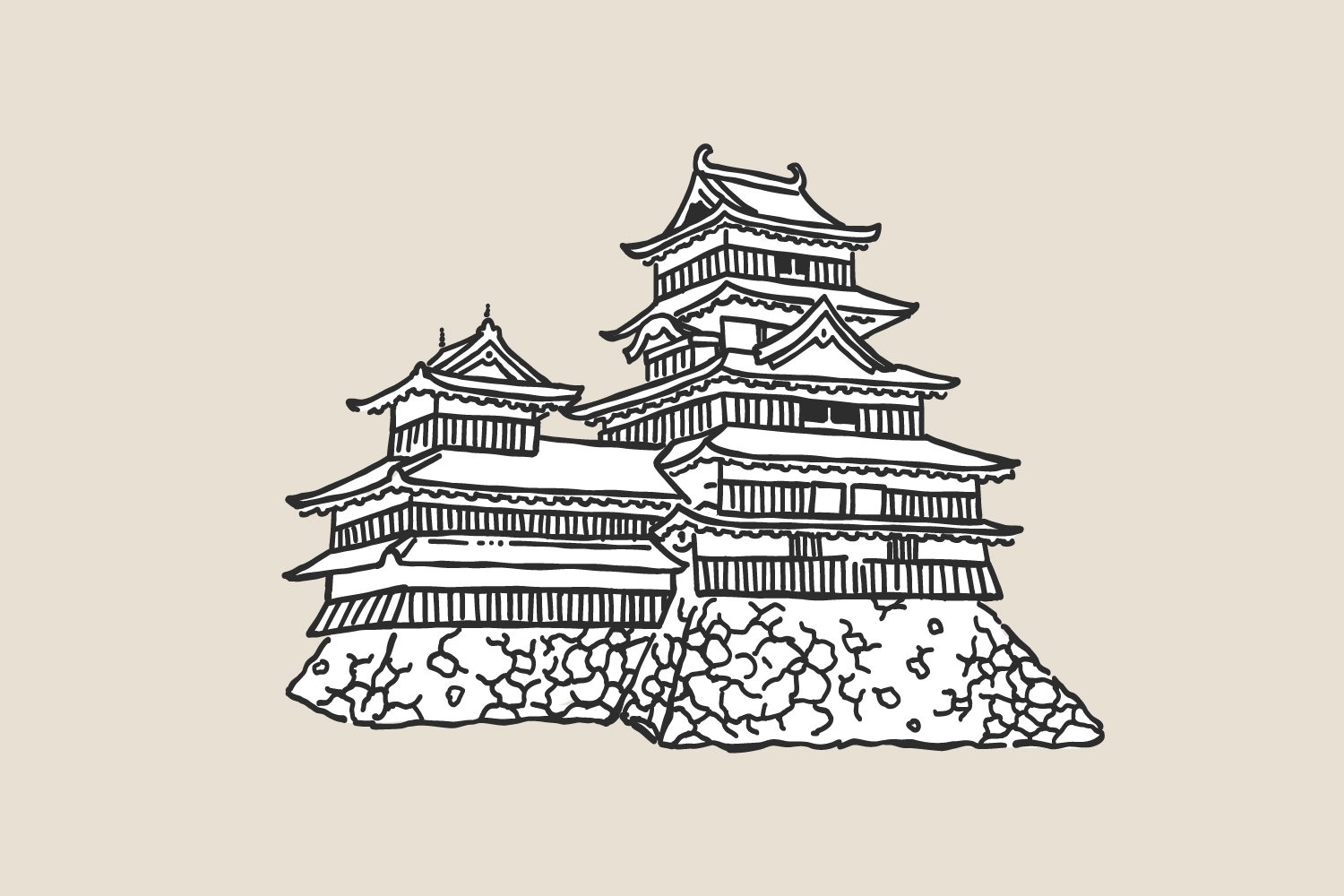 村の特集ページデザイン_描き下ろしイラスト_長野県 松本広域連合 まつもトコトコ