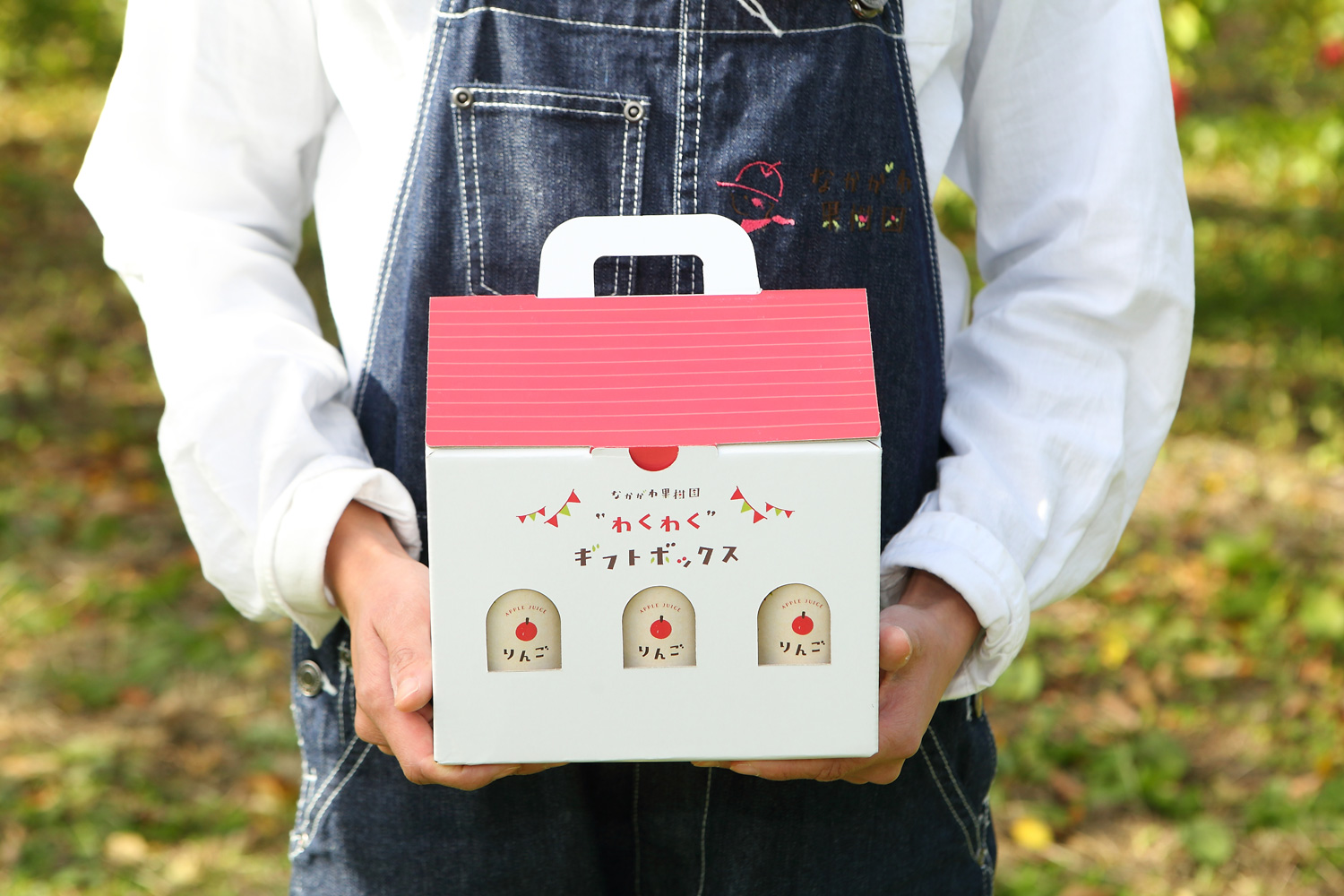 さくらんぼ・りんご農家のジュース用ボックスデザイン