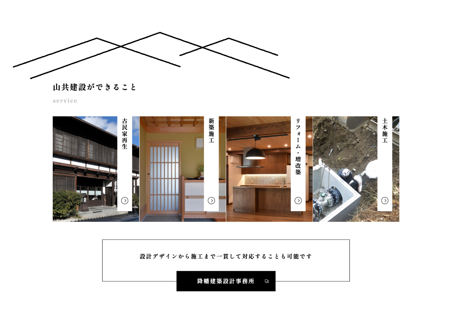 建設会社のホームページデザイン